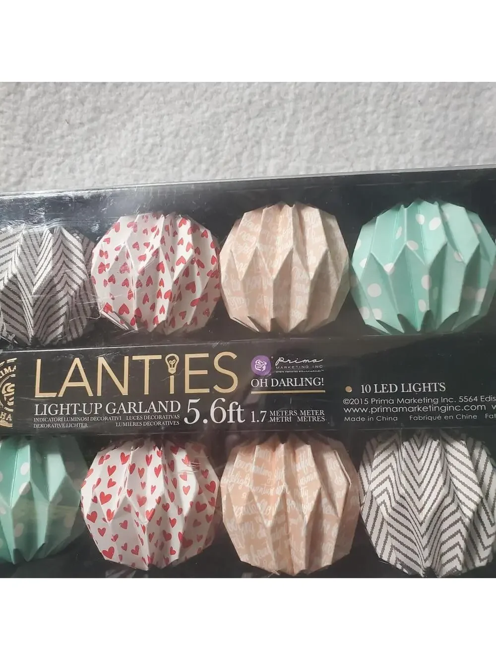 Prima Marketing Lanties 10 LED Light String 5.5' Oh Darling